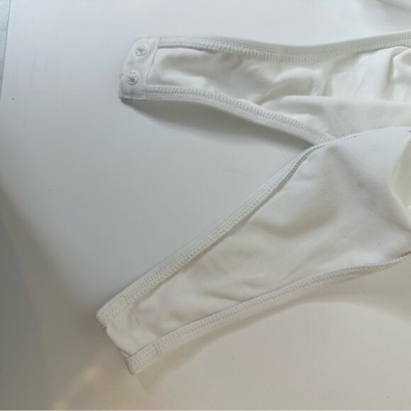 Zara Maxi Organza Fan Bodysuit Strappy Top White size S nwt - Picture 12 of 16